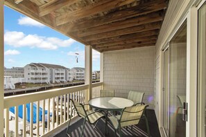 Outdoor dining - Cayman unit 216C, North Ocean City Condo, Balcony (Ocean City)