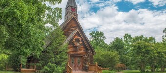 Pool + Riverfront! Couples Retreat in Smoky Mtns