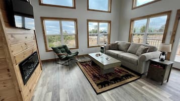 Télévision, cheminée