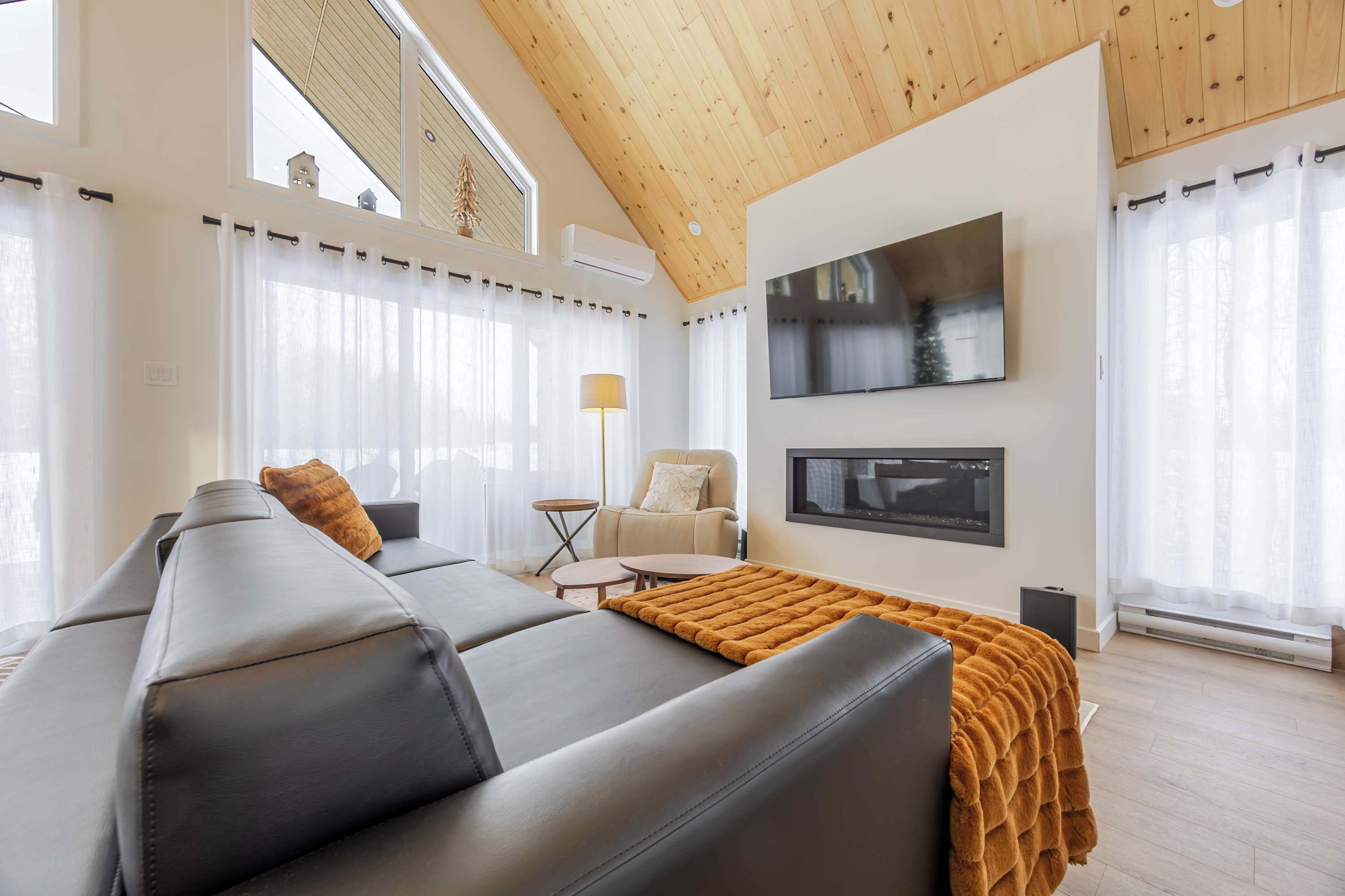 Televisor, llar de foc i oficines 