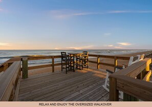 Outdoor dining - Dual‑Living Coastal Retreat — Main House + Private In‑Law Suite Private Deck On Beach (Flagler Beach)