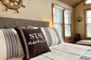 Iron/ironing board, internet, bed sheets - Waterfront Cabin: Hot Tub, Game Room & Fire Pit (Russells Point)