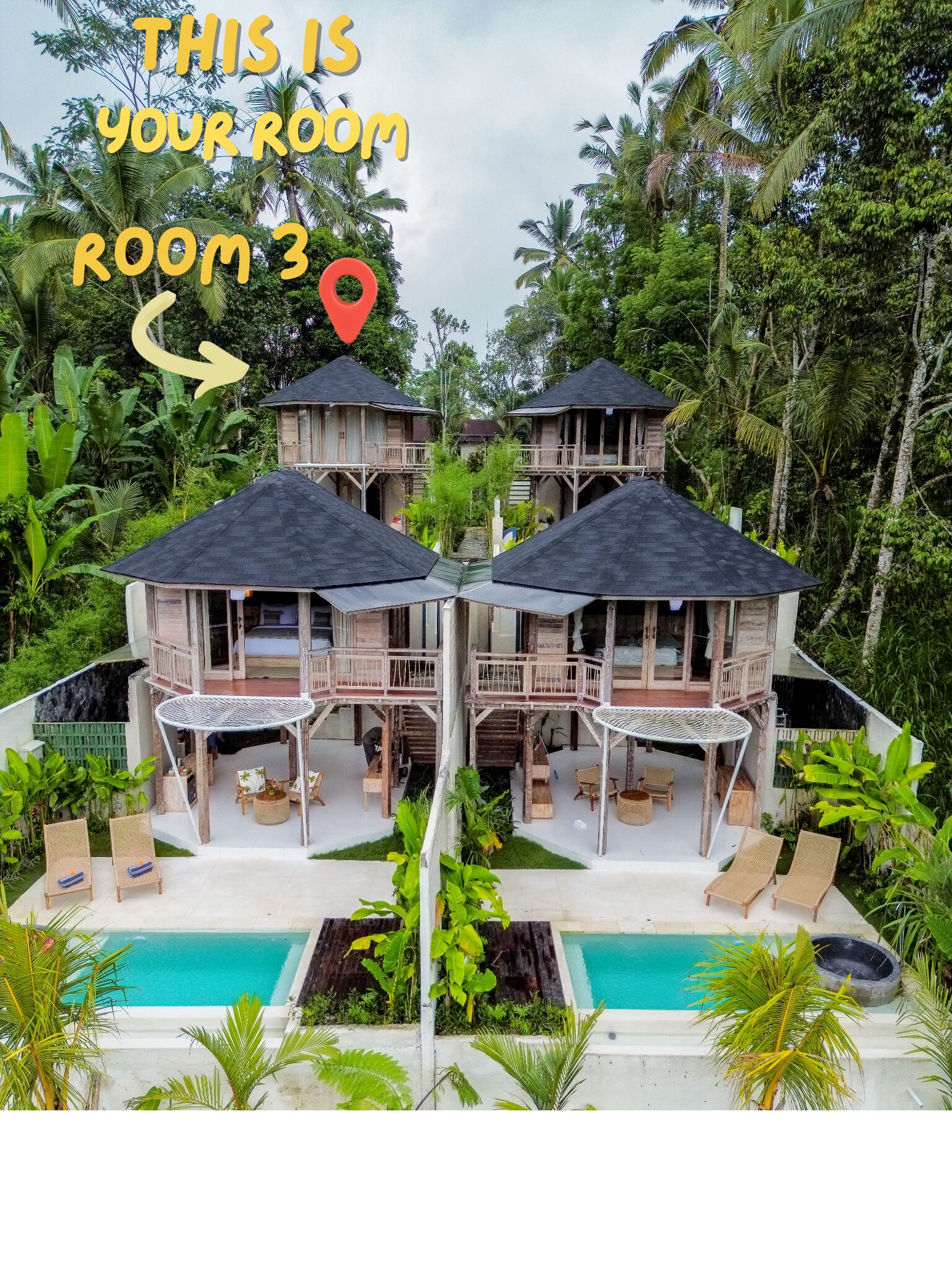 Vila Deluks, 1 Tempat Tidur King, patio, pemandangan kolam renang | Brankas, meja kerja, ruang kerja ramah laptop, dan Wi-Fi gratis