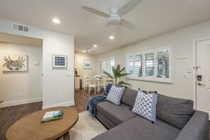 Living area - Steps to the Shore – Ground Floor 1BR - Unit 3 (Oceanside)