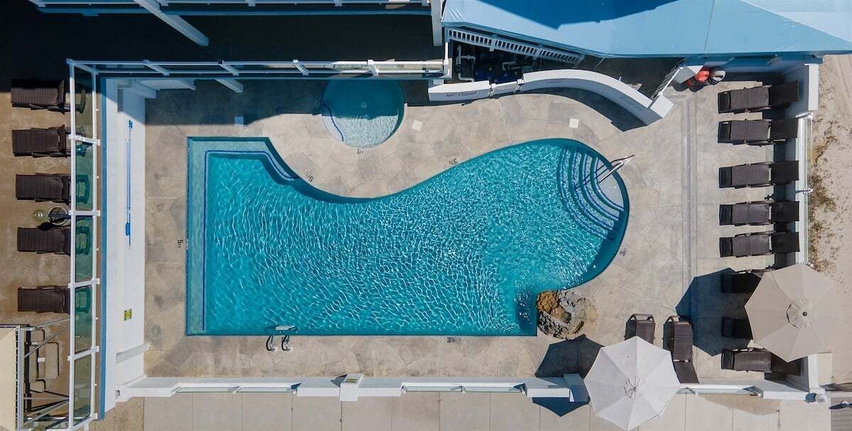 A heated pool