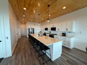 Fridge, microwave, oven, stovetop - Beachfront Home,  Private Heated Pool, Pet Friendly, Golf Cart Included (Port Aransas)