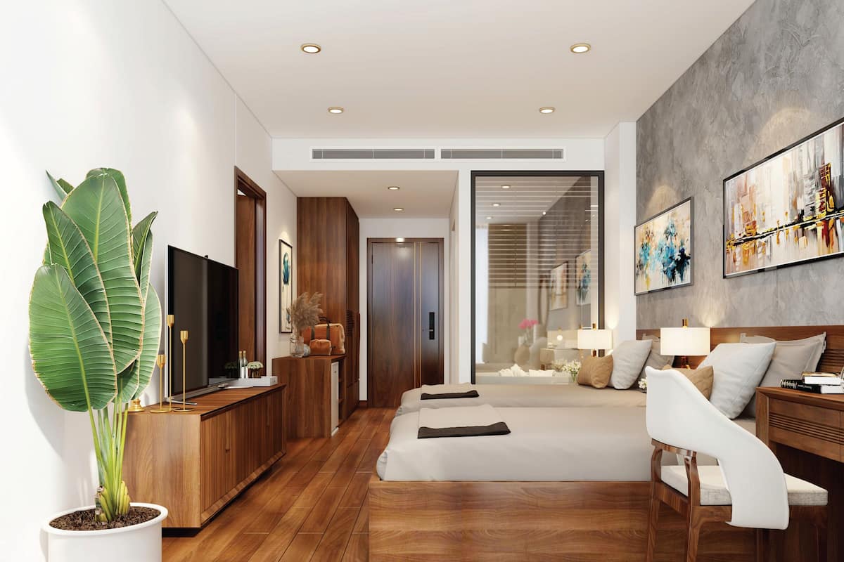 Caja de seguridad en la habitación y escritorio