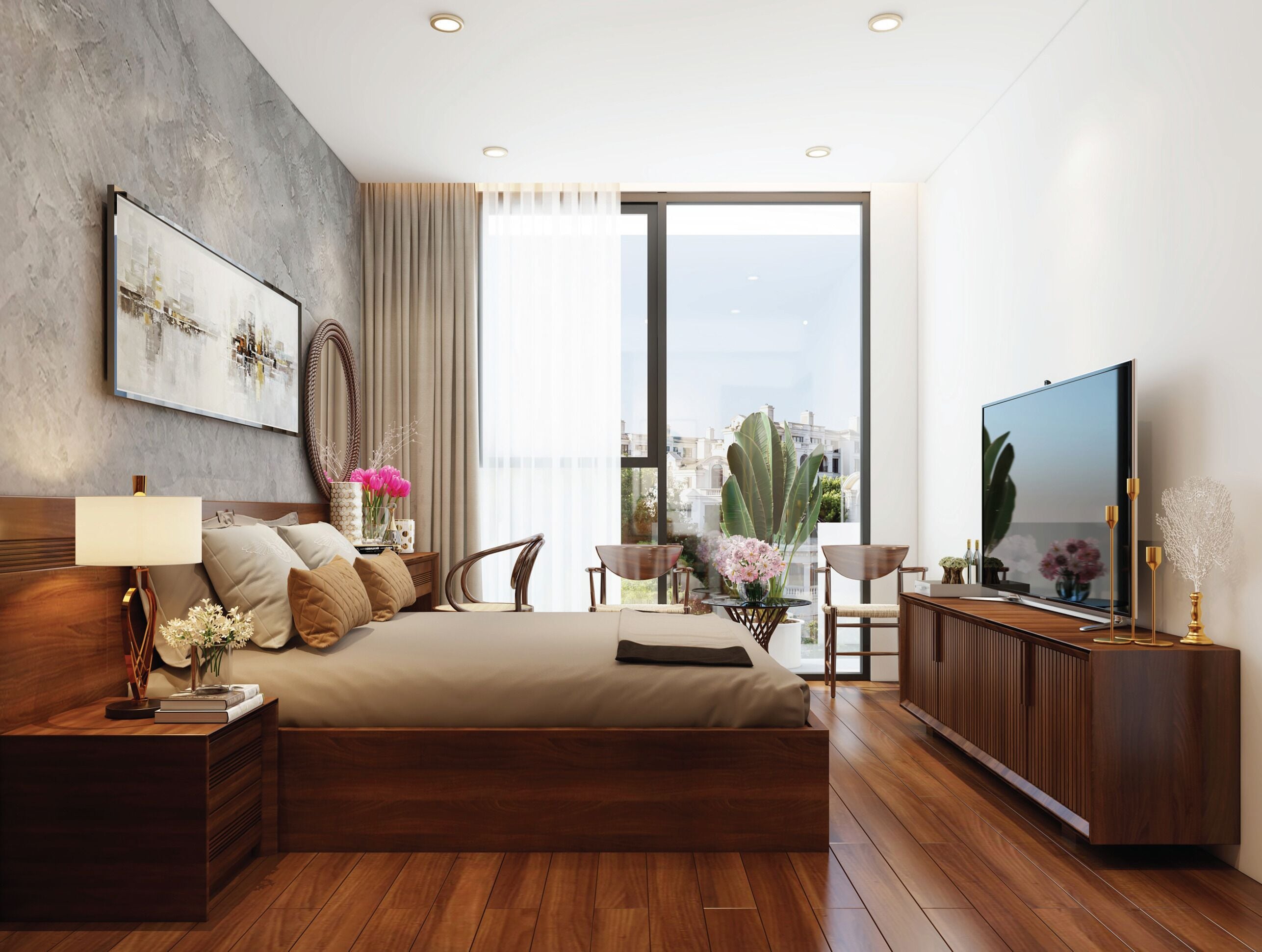 Family Quadruple Room, City View | In-room safe, desk, laptop workspace, soundproofing