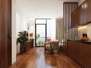 家庭四人房, 城市景观 | 住宿内部