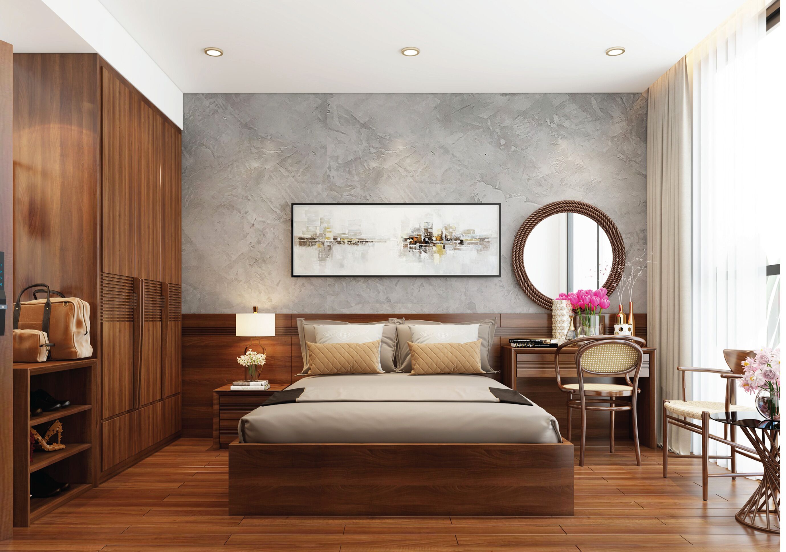 Family Quadruple Room, City View | In-room safe, desk, laptop workspace, soundproofing