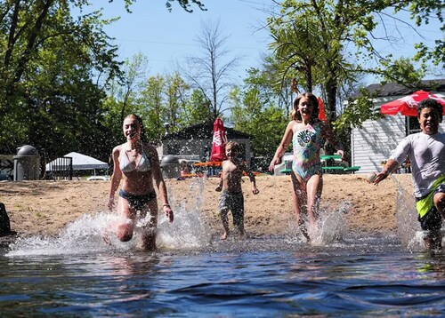 Adorable bungalow in a family-friendly campground in Chippewa Falls, Wisconsin.