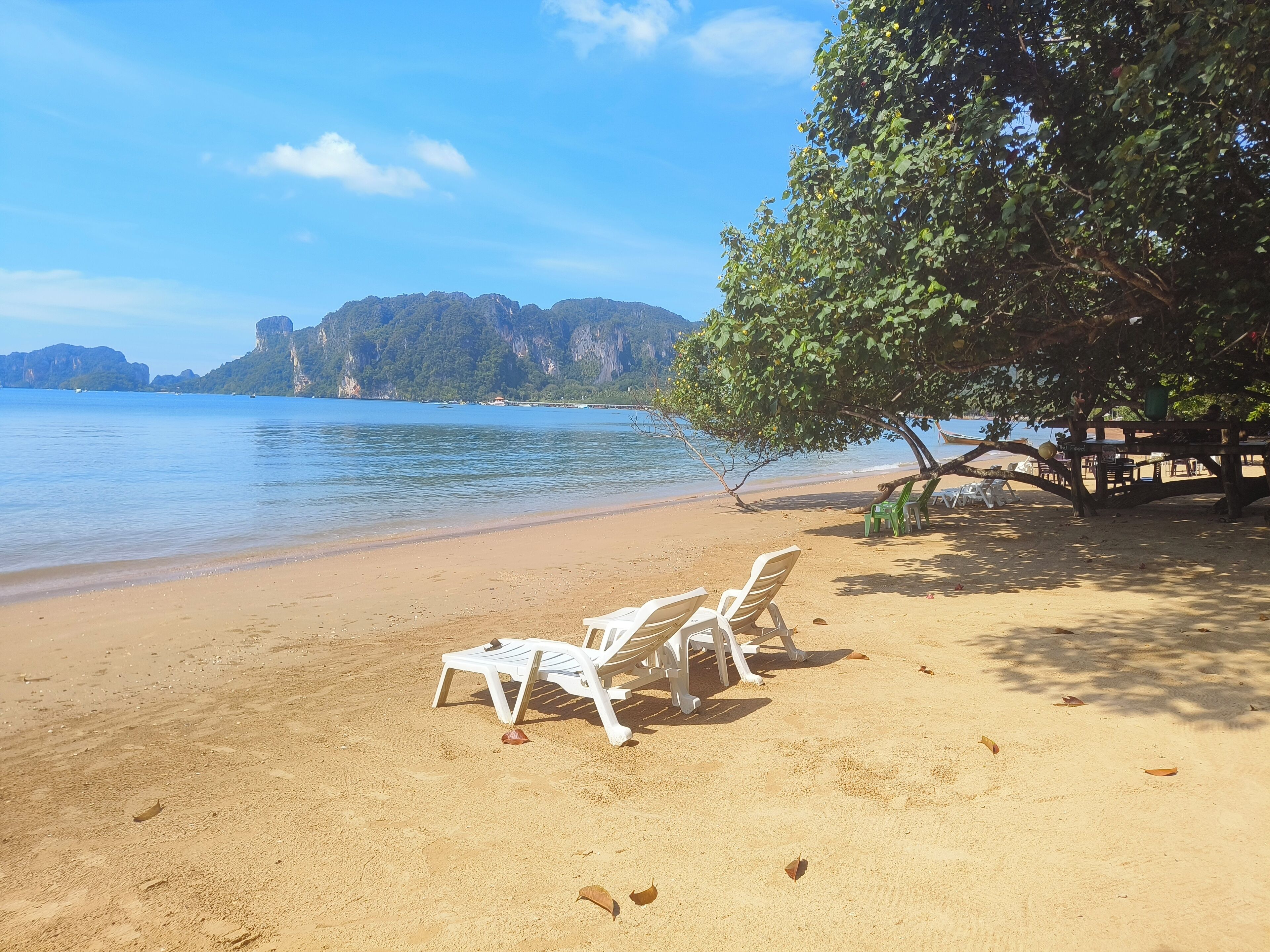 Sun loungers, beach towels