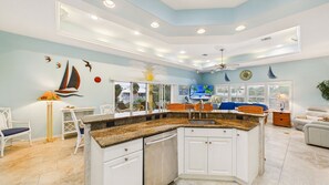 Interior - NEW LISTING! Barefoot Bliss, Gulf Views, Heated Pool & Spa, Golf Cart Incl, Game Rm, Tiki Bar,  Sleeps 8! (Holmes Beach)