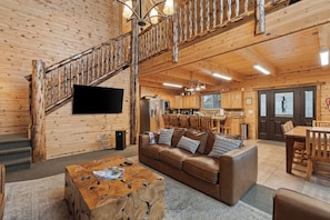 TV, fireplace, video games