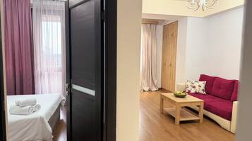 Deluxe Apartment, 1 Bedroom, Balcony, Courtyard View | Soundproofing, free WiFi
