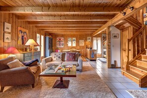Living-dining room - Chalet Les Melezes - La Tzoumaz, 4 Vallees (La Tzoumaz)