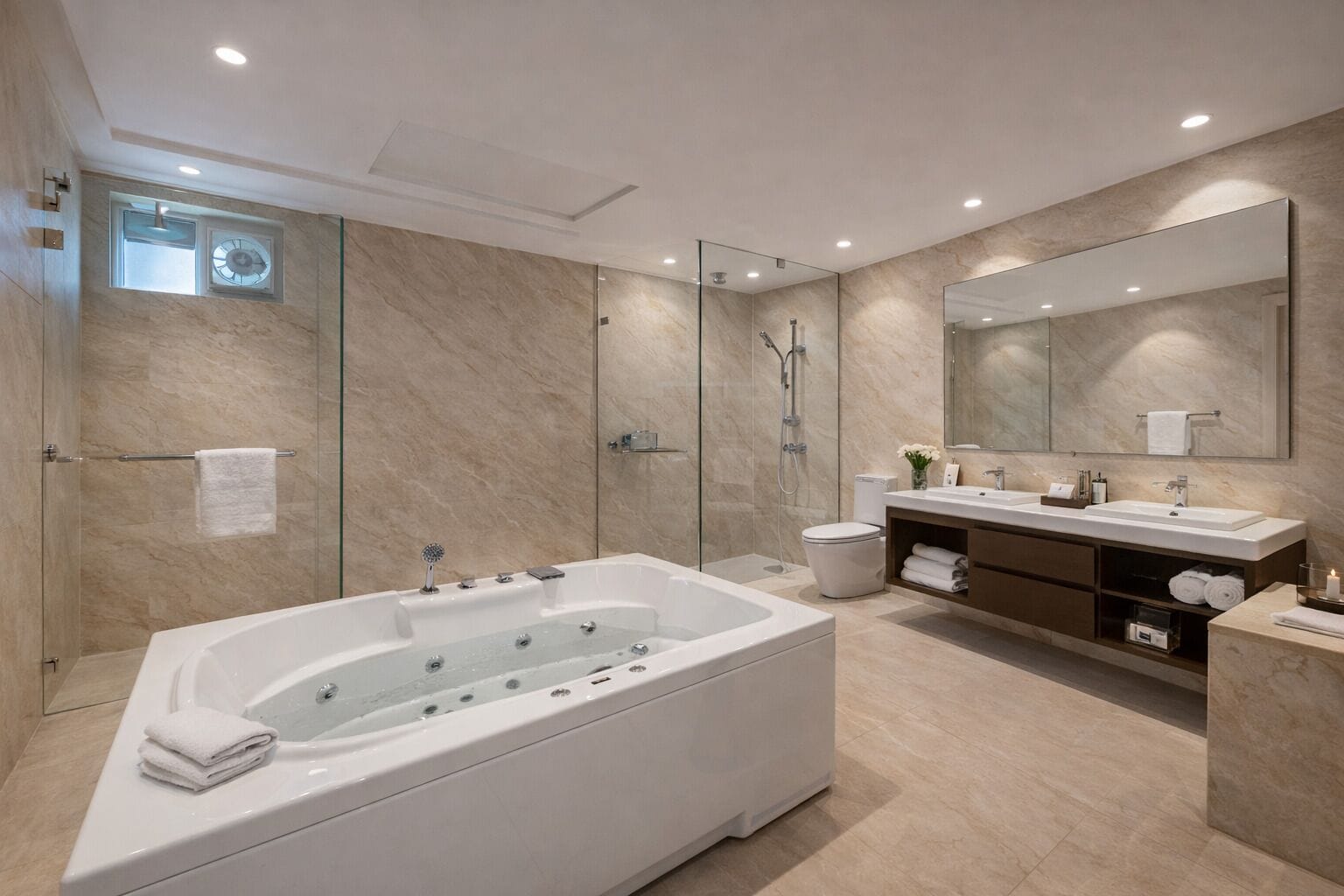 Suite monolocale Presidenziale | Bagno | Doccia idromassaggio, set di cortesia firmato, asciugacapelli, pantofole