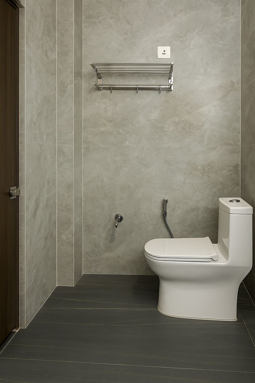 Dusch, handdukar, tvål och schampo