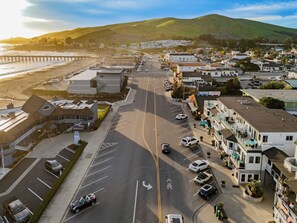 Aerial view - Cayucos Studio by Pier | Steps to the Pier/Beach (Cayucos)