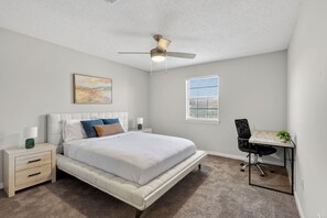 Desk, iron/ironing board, travel cot, free WiFi