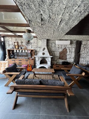 Fireplace - villas rustica fethiye (Yakacık)