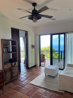 2 bedrooms, free WiFi, bed sheets - 🌿 Private Ocean View Villa Near Brewer’s Bay Beach | Hillside Retreat (GreenBanks)