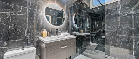 Shower, hair dryer
