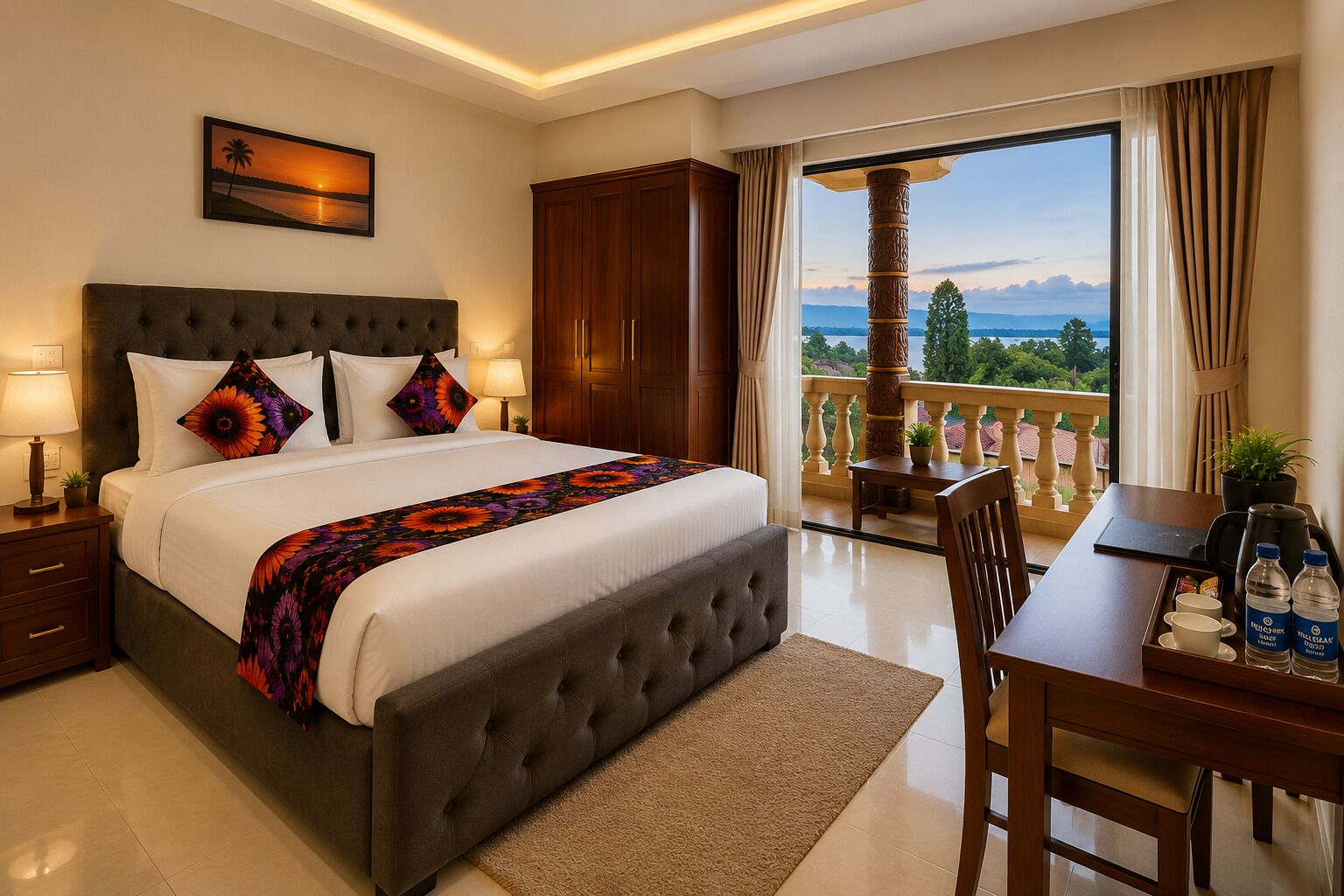 Deluxe Double Room, Balcony, Lake View | Desk, iron/ironing board, WiFi (free)