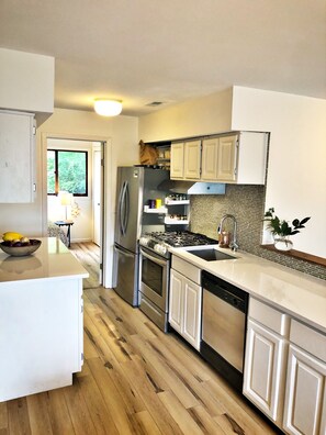 Microwave, oven, stovetop, dishwasher