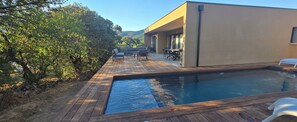 Piscine extérieure, piscine chauffée