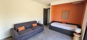 Desk, iron/ironing board, travel crib, free WiFi