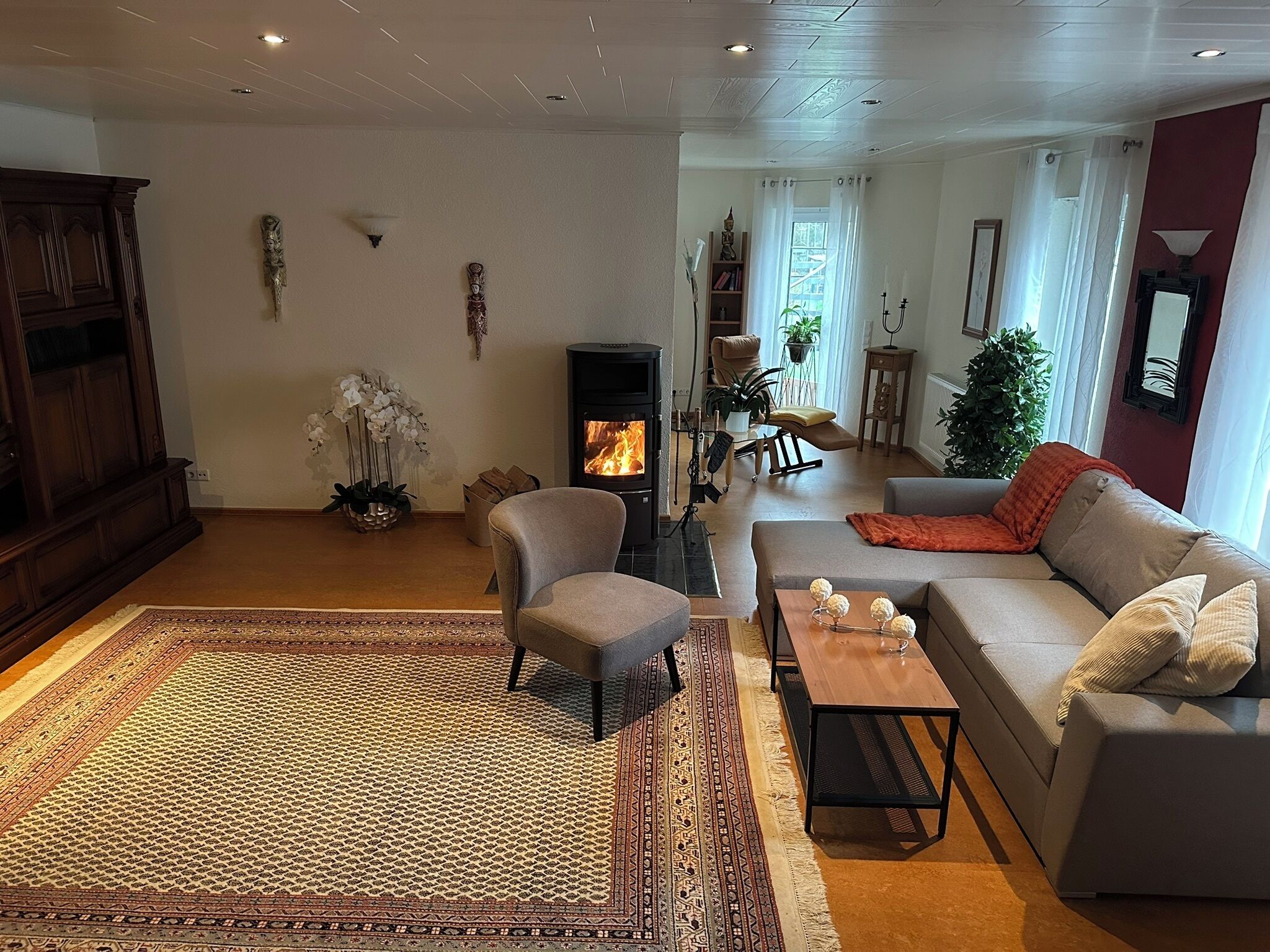 电视、壁炉、书