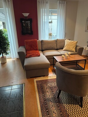 Fernseher, Kamin, Bücher