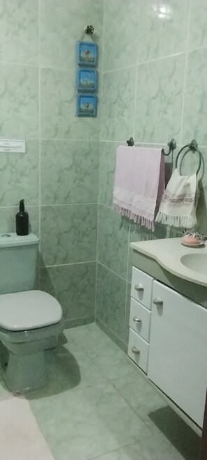 Shower, toilet paper