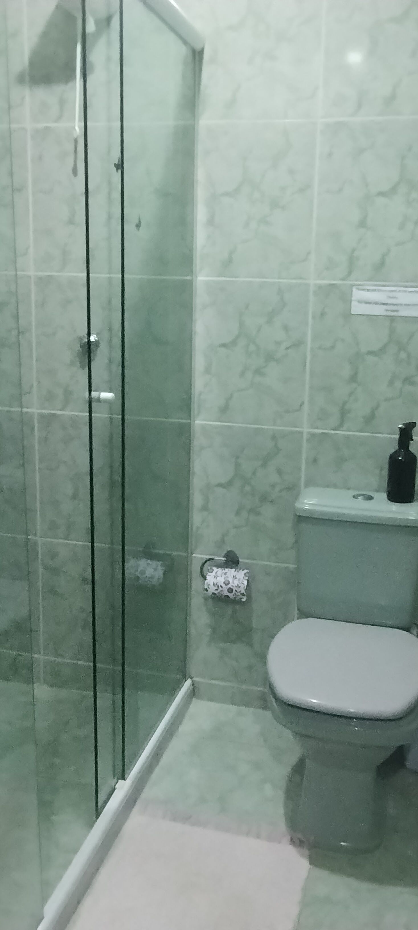 Regadera y papel de baño 