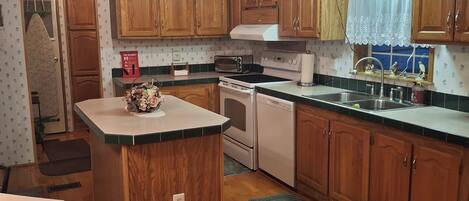 Microwave, oven, stovetop, dishwasher