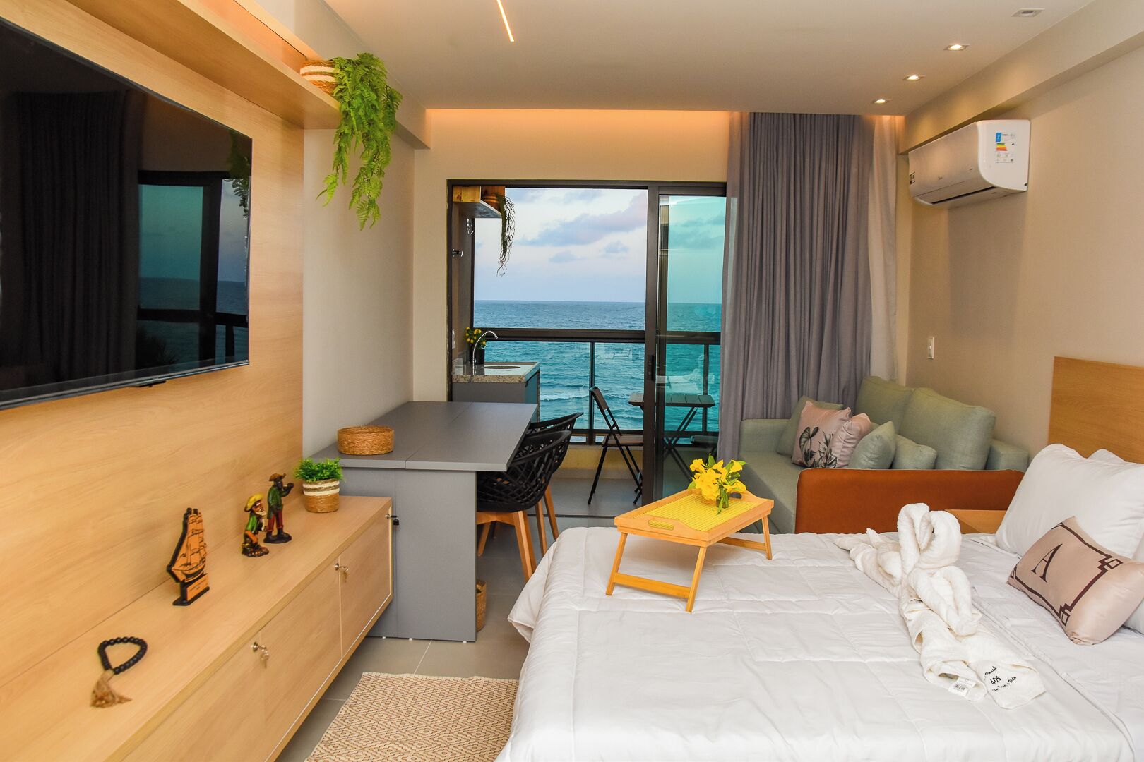 Deluxe-Apartment, 1 Queen-Bett und Schlafsofa, Terrasse, Meerblick