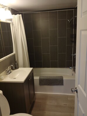 Haartrockner, Handtücher, Seife, Toilettenpapier