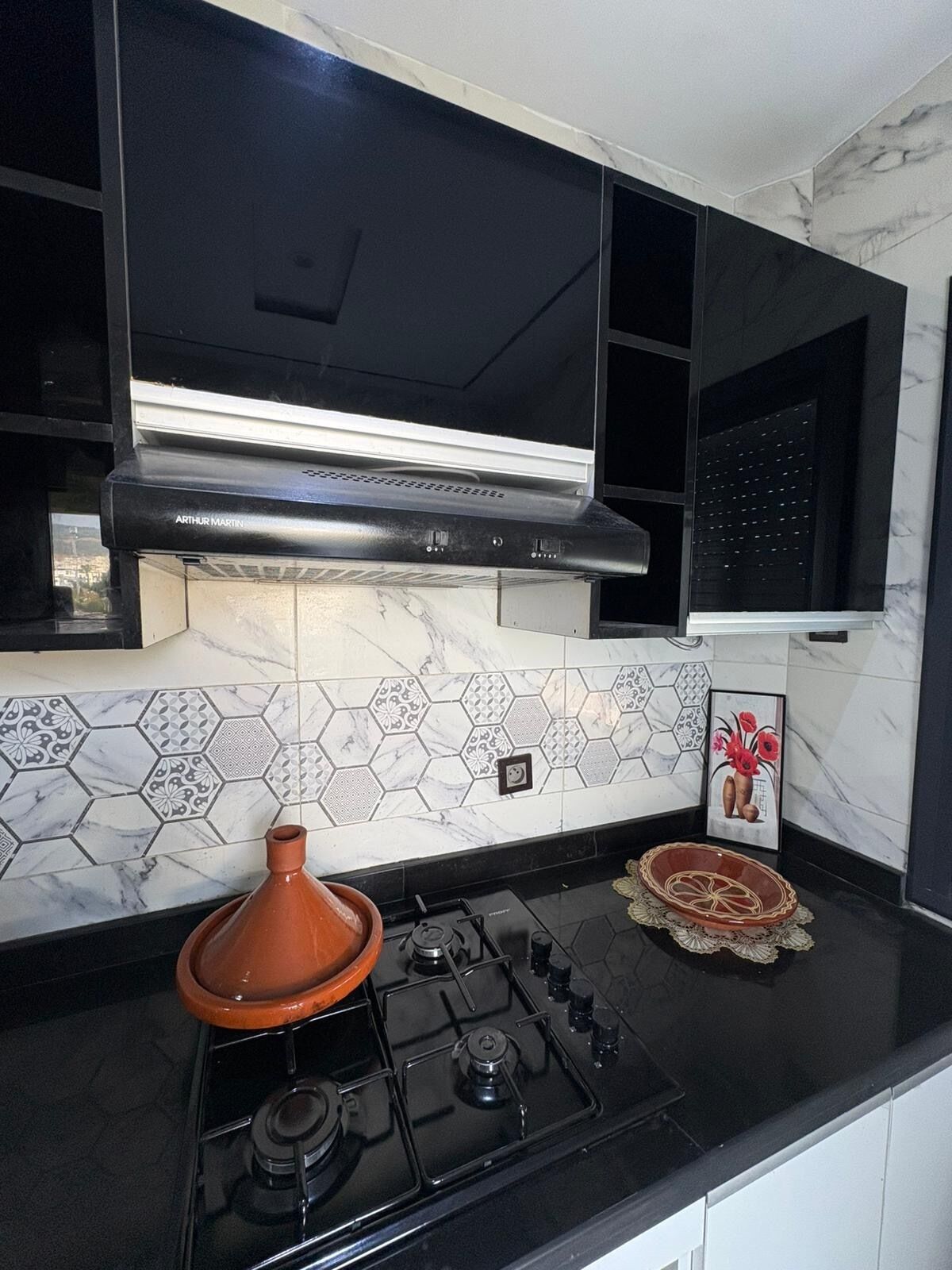 Fridge, microwave, blender, lobster pot