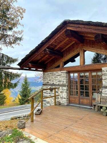 Chalet, 100m du centre station, Rez-de-chaussée, vue vallée, terrasse, cheminée ou poêle à bois