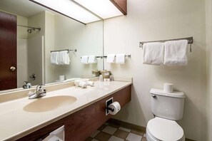 Combined shower/tub, towels, soap, shampoo - Relax Inn & Suites (Kentland)