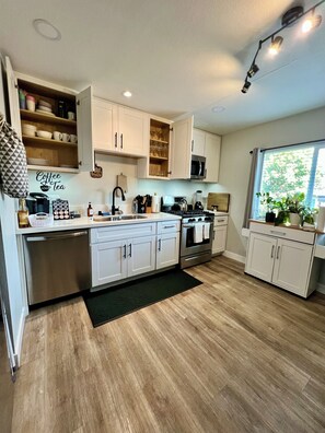 Microwave, oven, stovetop, dishwasher