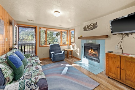 TV, fireplace. Cabin with views of the continental divide - 1-bedroom cabin in Estes Park