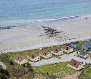 Am Strand, Liegestühle, Strandtücher