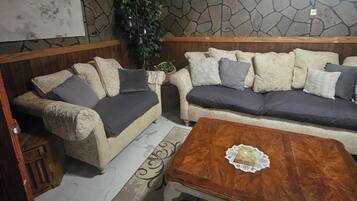 Smart-TV, Kamin, DVD-Player, Bücher