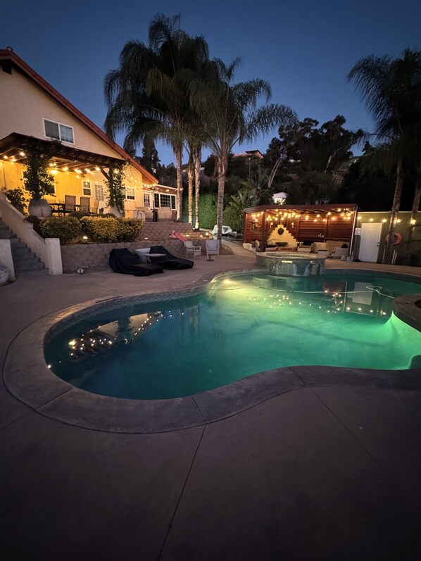 A heated pool