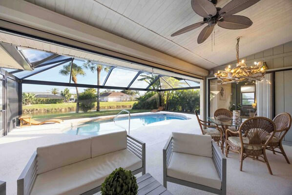 Outdoor pool, a heated pool