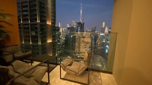 Luksusstudio, byutsikt | Utsikt fra balkong