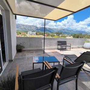 Terrace/patio - Close to everything! Merlo S Luis Apartment for Couples Spacious, Bright, Modern (Merlo)