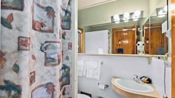 Regadera, secadora de cabello, toallas, jabón